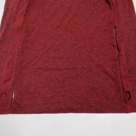 Lululemon Swiftly Tech Long Sleeve Crew Black / True Red Size 6 Silverescent - Picture 3 of 12